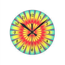 Fractale lumineuse horloges murales