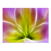 fractalius macro van de binnenkant van een lelie wenskaart