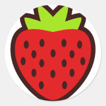 FRAISE AUTOCOLLANTS RONDS