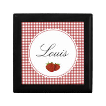 Fraise mignonne personnalisable boîtes à bijoux