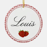 Fraise mignonne personnalisable décoration de noël