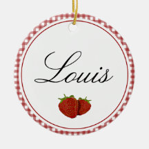 Fraise mignonne personnalisable décoration de noël