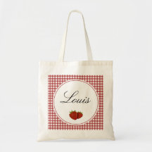 Fraise mignonne personnalisable sac