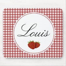 Fraise mignonne personnalisable tapis de souris