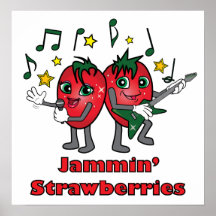 Fraises de Jammin Affiche