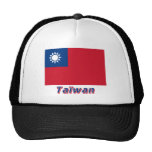 Français de Drapeau Taïwan avec le nom en Casquette De Camionneur