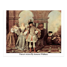 Franse Actoren door Antoine Watteau Wenskaarten