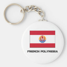 Franse Polynesia Vlag Sleutelhanger