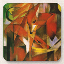 Franz Marc l'art expressioniste de renards Sous-bocks