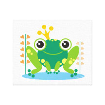Fred het Froggy Uitgerekte Art. van de Muur van de Canvas Afdruk