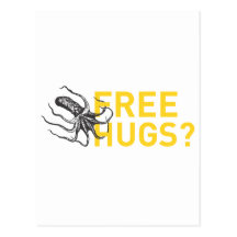 Free hugs octopus postales