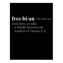 FRESBIAN (définition) Carte Postale