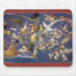 Fresque céleste de constellations d'astronomie vin tapis de souris