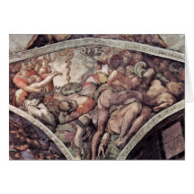 Fresque de plafond pour l'histoire de la création  carte de vœux