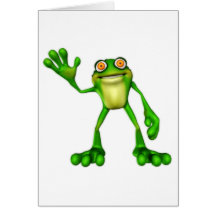 Froggie la grenouille de ondulation de bande dessi carte