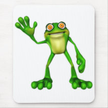 Froggie la grenouille de ondulation de bande dessi tapis de souris