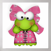 froggy girly dans skully la robe poster