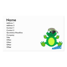 Froggy mignon de pirate de Goofkins Cartes De Visite Personnelles