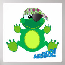 Froggy mignon de pirate de Goofkins Posters