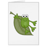 froggy sur la feuille carte de vœux