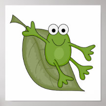 froggy sur la feuille poster