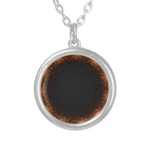 Frontière d'or de fractale collier personnalisé