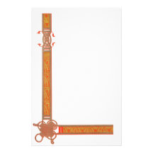 frontière élégante stationnaire motifs pour papier à lettre