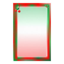 Frontière rouge/verte de Noël Papier À Lettre
