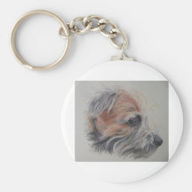 Frontière Terrier Porte-clefs