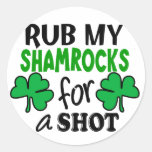 Frottez mes shamrocks pour un tir autocollants