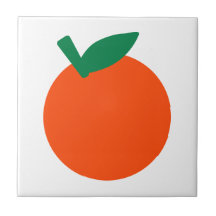 Fruit orange carreau