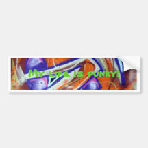 funky design en de slogans van wereldgraffiti bumperstickers