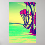 funky Druk van het strandontwerp Poster
