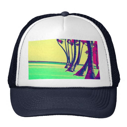 funky psychedelisch strandontwerp petten