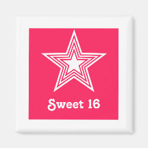 Funky Zoete 16 Magneet van de Ster, Heet Roze