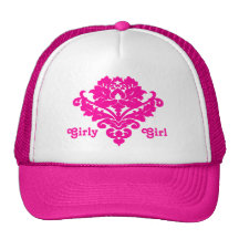 Fuschia élégant et chic de motif de damassé de vic casquette