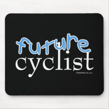 Futur cycliste -- Bleu Tapis De Souris