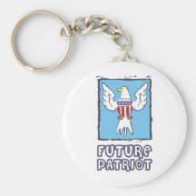 Futur patriote avec le drapeau américain et l'aigl porte-clefs