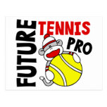 Futur pro singe de chaussette de tennis carte postale