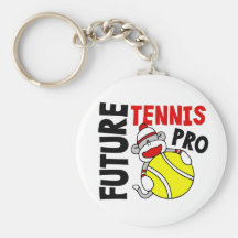 Futur pro singe de chaussette de tennis porte-clefs