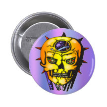 Futur robot de cyborg badge
