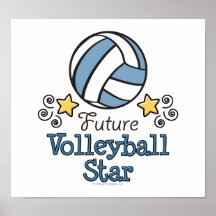 Future affiche d'étoile de volleyball