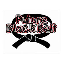 Future ceinture noire (rouge) carte postale