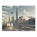 Futures rues de ville carte postale