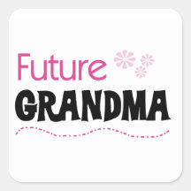 Futurs cadeaux de grand-maman autocollant carré