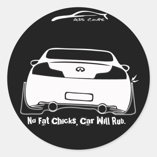 G35 aucuns gros poussins, voiture frottera le rond autocollant rond