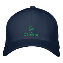 Ga het Pet van de Student - Blauw Geborduurde Baseball Cap