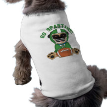 Ga Pug Spartans de T - shirts van het Football Huisdieren Shirt