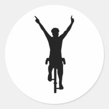 Gagnant de cycliste autocollants