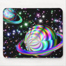 galaxie colorée tapis de souris
